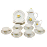 MEISSEN, Coffee service for 6 persons "Neumarseille Yellow Rose decor" 20.c. - Foto 1