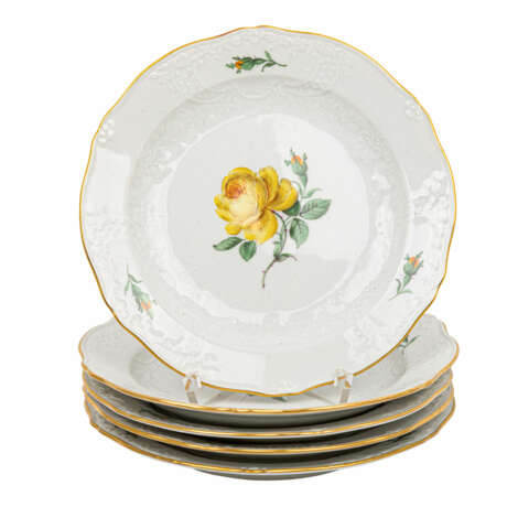 MEISSEN, Coffee service for 6 persons "Neumarseille Yellow Rose decor" 20.c. - Foto 4