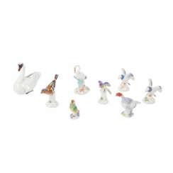 MEISSEN "Convolute 8 miniature animal figurines" 20.c.