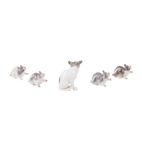 MEISSEN "Convolute 5 miniature animal figurines" 20.c. - Foto 2