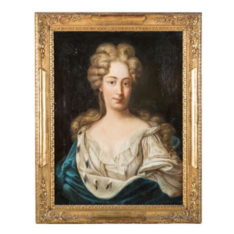 Painter of the 18th century "Portrait of a noble lady in ermine coat". - photo 2