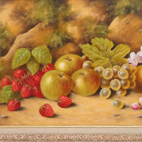 SMITH, JOHN F. (1934) 'Still life of fruit with pear, apples, grapes and strawberries'. - photo 4