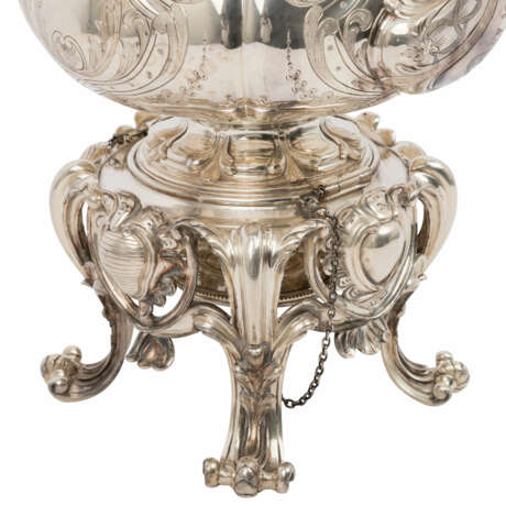 CHRISTOFLE PARIS, teapot on rechaud, silver plated, around 1860, - Foto 6
