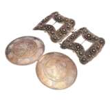 NETHERLANDS/FRANCE Collection of 8 belt buckles and 2 silver shoe buckles, 18th/19th c.: - photo 5