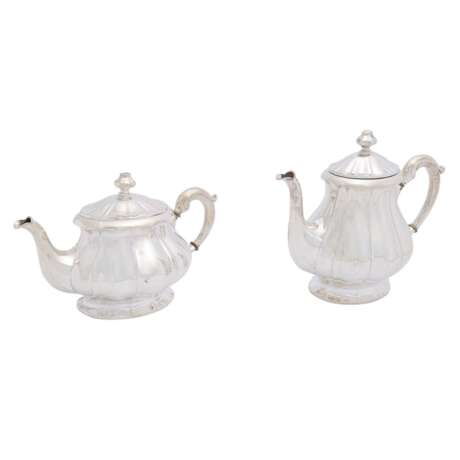 LUTZ & WEISS 4-piece coffee/tea pot, 800 silver, 20th c. - фото 2