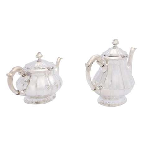 LUTZ & WEISS 4-piece coffee/tea pot, 800 silver, 20th c. - Foto 3