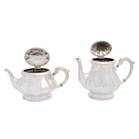 LUTZ & WEISS 4-piece coffee/tea pot, 800 silver, 20th c. - фото 4