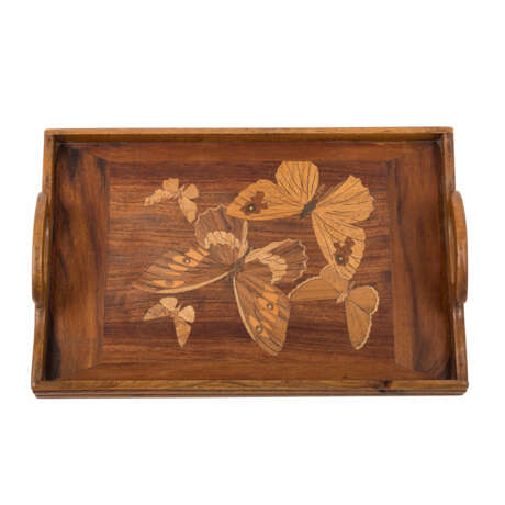 GALLÉ, EMILE Tray with butterfly decoration, - photo 2