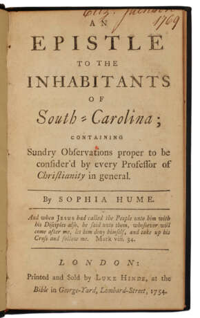 An Epistle to the Inhabitants of South-Carolina - photo 1