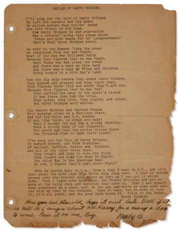 Song lyrics and draft material - photo 2