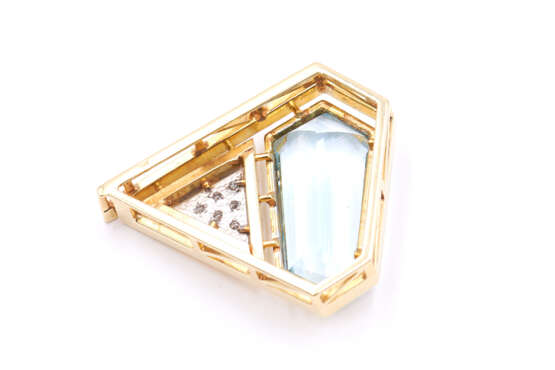 Aquamarine Diamond Pendant - фото 3