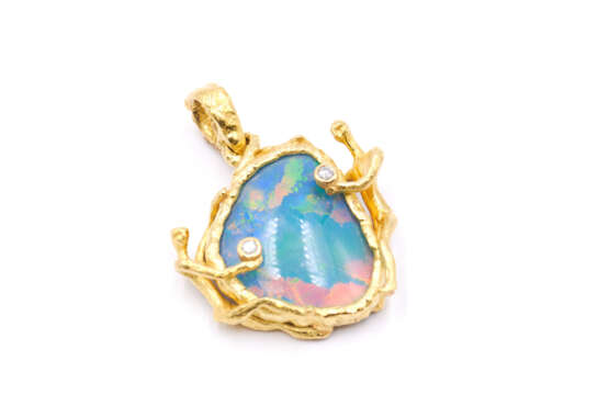 Opal Diamond Pendant - photo 1