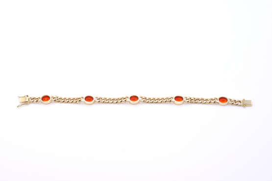 Fire-Opal Curb Chain Bracelet - photo 3
