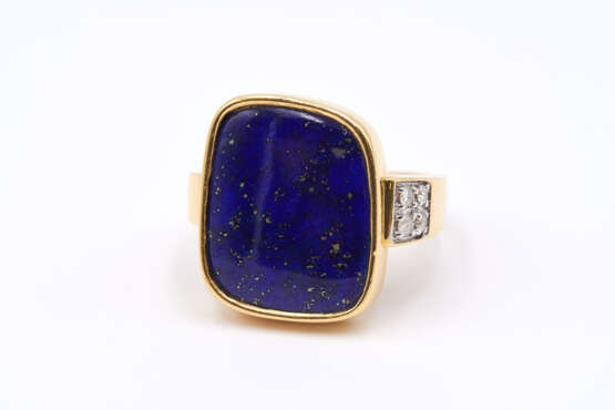 Lapis Lazuli Diamond Ring - фото 1