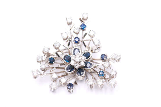 Sapphire Diamond Brooch - фото 1