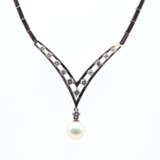 Pearl Diamond Necklace - Foto 1