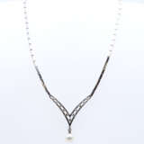 Pearl Diamond Necklace - фото 3