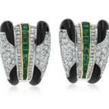 NO RESERVE | SUITE OF ONYX, DIAMOND AND EMERALD JEWELRY - Foto 7