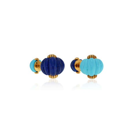 NO RESERVE | VERDURA LAPIS LAZULI & TURQUOISE CUFFLINKS AND DEAKIN & FRANCIS MOSS AGATE CUFFLINKS - фото 7