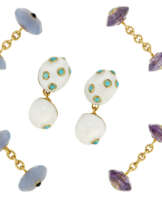 NO RESERVE | GROUP OF MULTI-GEM TRIANON CUFFLINKS