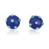 NO RESERVE | TIFFANY & CO., JEAN SCHLUMBERGER LAPIS LAZULI AND TURQUOISE CUFFLINKS - Foto 3