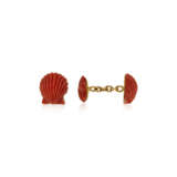 NO RESERVE | TRIANON TWO PAIRS OF CORAL AND SHAGREEN CUFFLINKS - photo 7