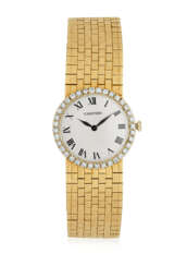 NO RESERVE | PIAGET DIAMOND AND GOLD WRISTWATCH RETAILED BY CARTIER