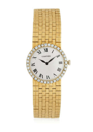 NO RESERVE | PIAGET DIAMOND AND GOLD WRISTWATCH RETAILED BY CARTIER - фото 1