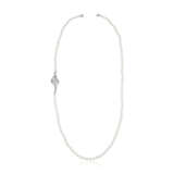 CHANEL CULTURED PEARL AND DIAMOND 'COMÈTE' LONGCHAIN NECKLACE - фото 4