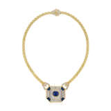 NO RESERVE | SAPPHIRE, ROCK CRYSTAL AND DIAMOND NECKLACE - фото 3