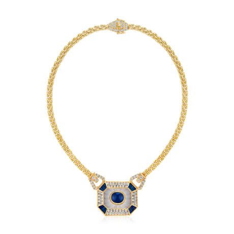 NO RESERVE | SAPPHIRE, ROCK CRYSTAL AND DIAMOND NECKLACE - Foto 3