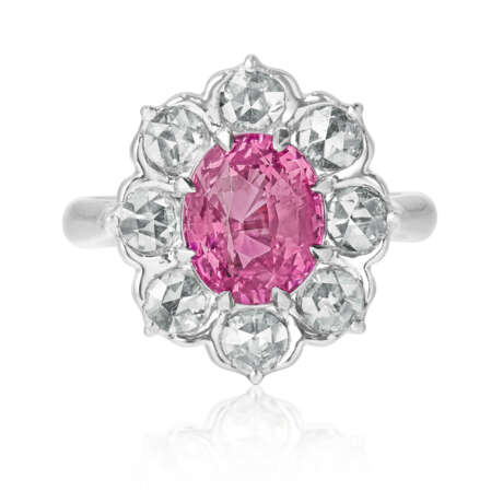 NO RESERVE | PINK SAPPHIRE AND DIAMOND RING - photo 1