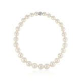 NO RESERVE | CULTURED PEARL AND DIAMOND NECKLACE - Foto 3