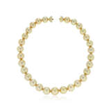 GOLDEN CULTURED PEARL AND DIAMOND NECKLACE - Foto 4