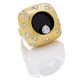 NO RESERVE | ONYX AND DIAMOND KINETIC RING - Foto 1