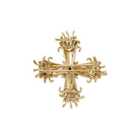 NO RESERVE | TIFFANY & CO., JEAN SCHLUMBERGER MALTESE CROSS DIAMOND AND GOLD BROOCH - фото 3