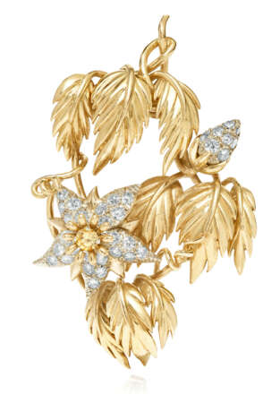 TIFFANY & CO., JEAN SCHLUMBERGER GOLD AND DIAMOND BROOCH - photo 1