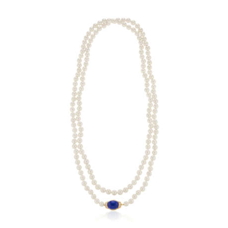 NO RESERVE | CARTIER GROUP OF CULTURED PEARL, LAPIS LAZULI AND DIAMOND JEWELRY - photo 4