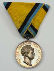 Sachsen: Silberne Carola-Medaille, 1. Typ (1892-1915).