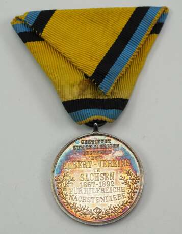 Sachsen: Silberne Carola-Medaille, 1. Typ (1892-1915). - Foto 2