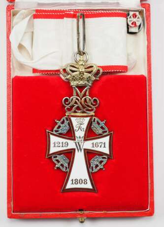 Dänemark: Dannebrog Orden, Margarethe (seit 1972), Kommandeurkreuz, im Etui. - Foto 3