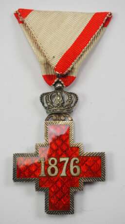 Serbien: Orden der Gesellschaft des Roten Kreuzes des Königreichs Serbien, 2. Modell (1882-1941). - photo 3