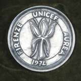 International: Medaille Firenze Unicef Aurea 1974, im Etui. - фото 3