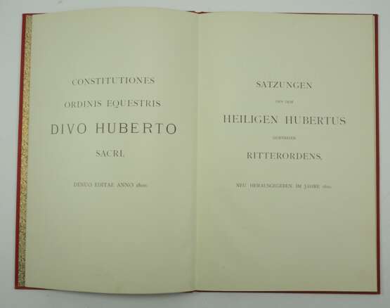 Bayern: Ritterorden des Heiligen Hubertus, Satzung. - Foto 3