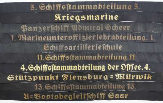 Kriegsmarine: Sammlung Mützenbänder. - photo 1