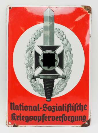NSKOV (National-Sozialistische Kriegsopferversorgung): Emaileschild. - Foto 1