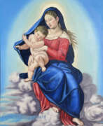 Tatiana Lapina (né en 1986). Картина Маслом Рукописная Мария и Иисус