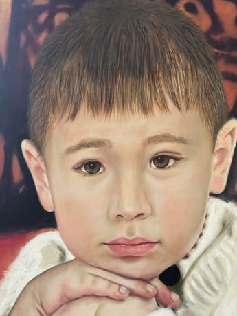 Портрет по фото на заказ детский мальчик Leinwand auf dem Hilfsrahmen Öl изобразительное искусство Porträt Russland 2023 - Foto 6