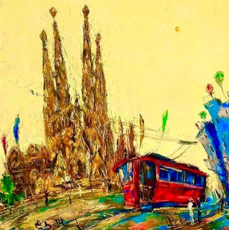 «Другой трамвай» Toile Peinture à l'huile 2014 - photo 1