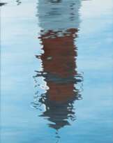 Johannes Nawrath (Neheim-Hüsten 1955). Leuchtturm-Spiegelung.